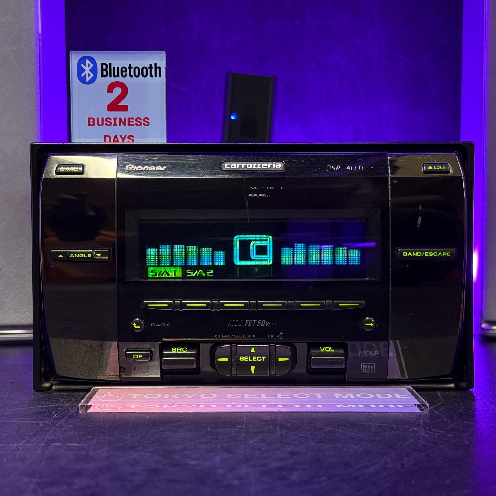 Pioneer Carrozzeria FH-P666MD 2DIN Car Audio CD MD Player Added Bluetooth Stock