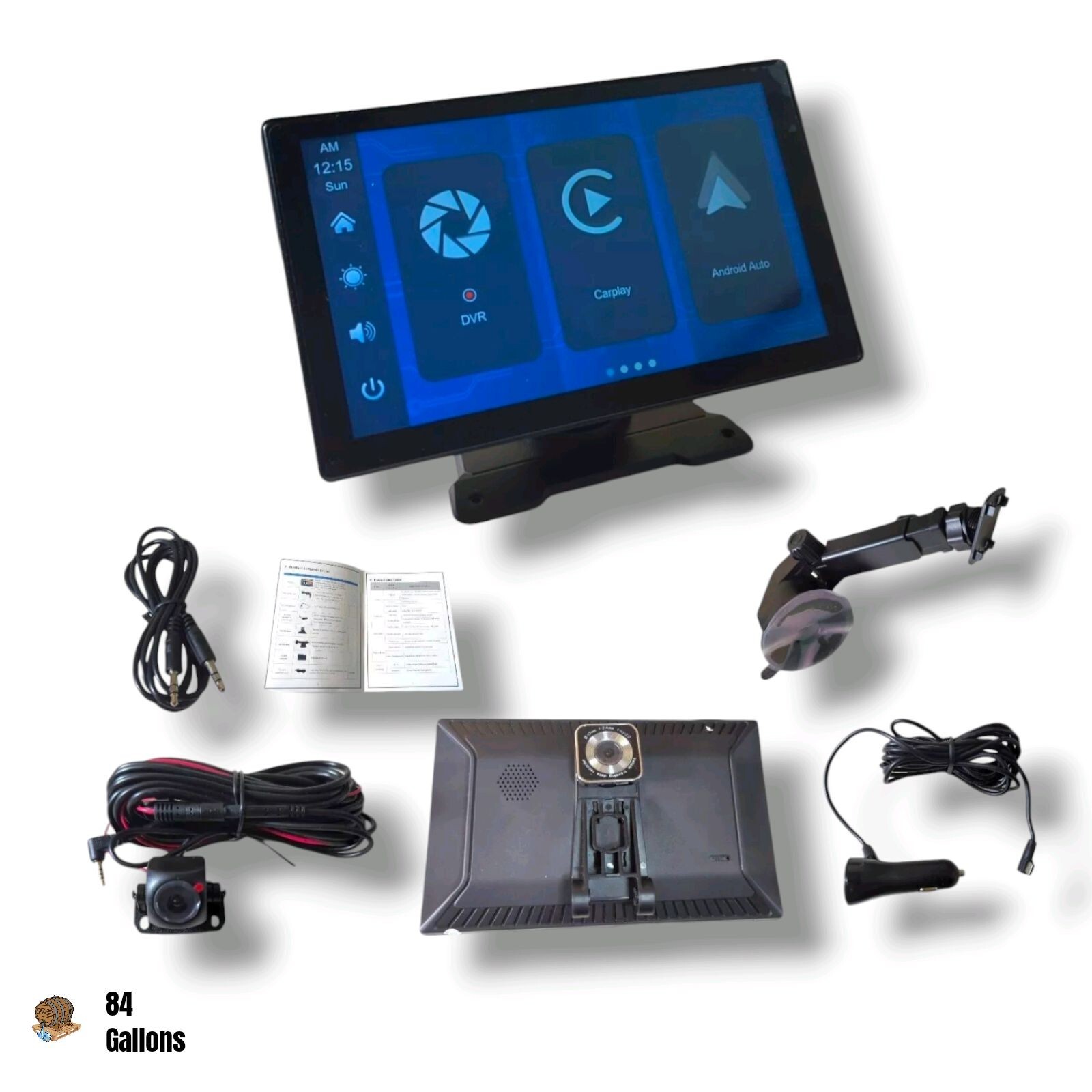 LAVIAY Dash Mount 9″ Touchscreen Car Stereo with Dual Cameras + Backup Cam