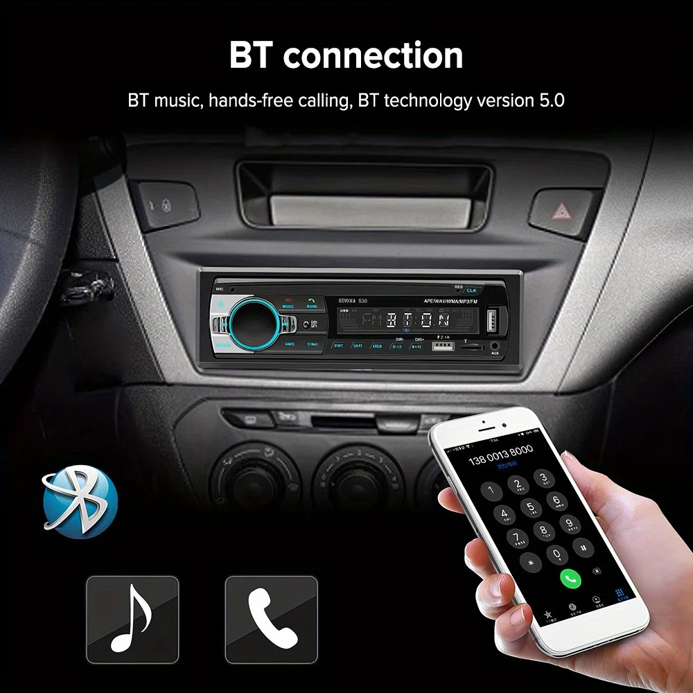 Single 1 Din Car Radio Stereo Audio DVD CD MP3 USB/AUX/SD/FM Player Bluetooth