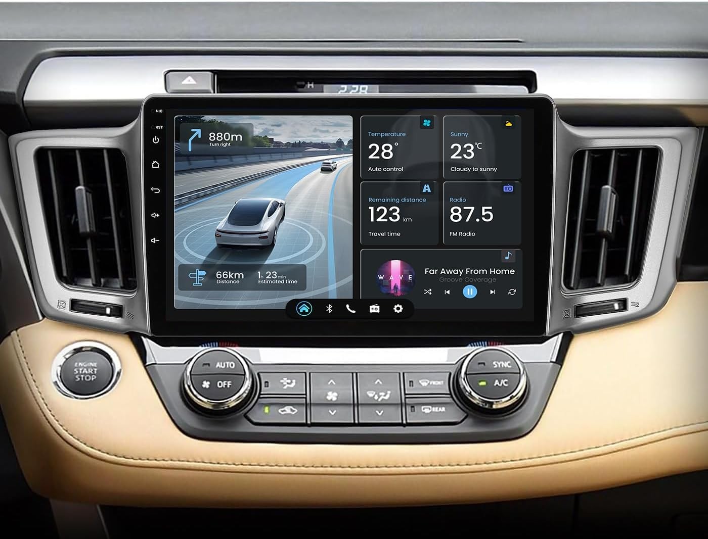 For Toyota RAV4 2013-2018 4Core 64G 10.1″ Stereo Radio Carplay Mirror Link Apple