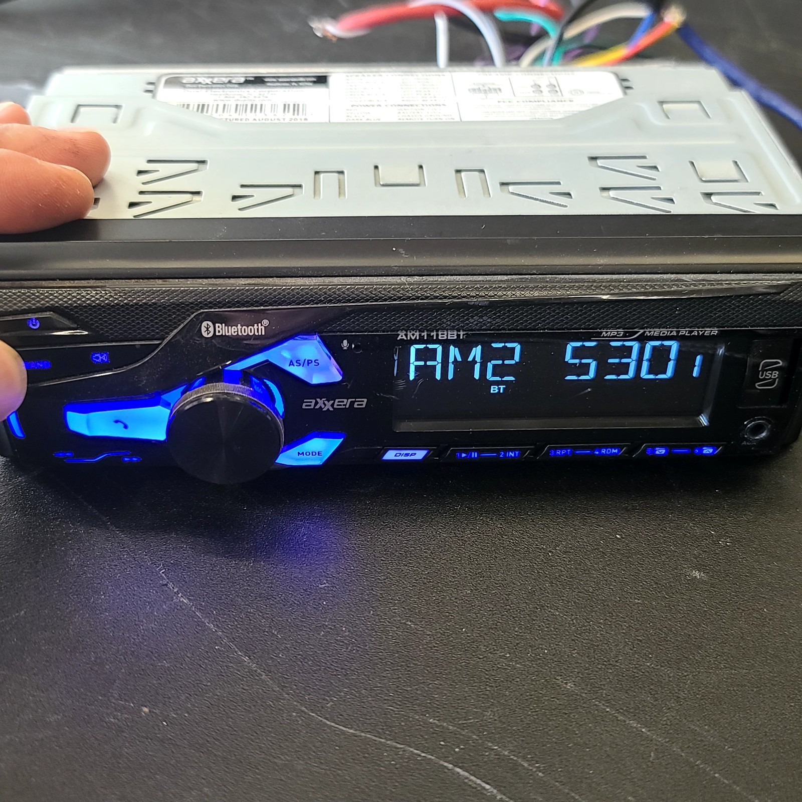 Axxera AM118BT Bluetooth, USB, AUX BLUE SCREEN 💙