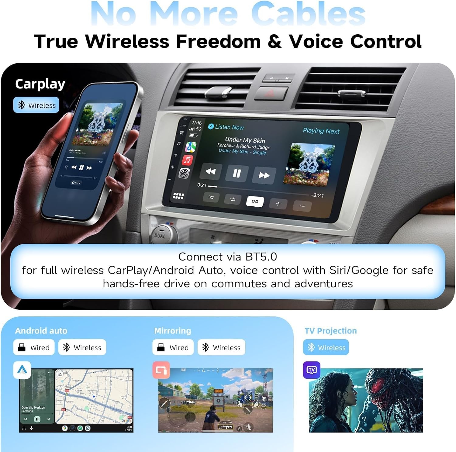Dasaita Android 13 Car Stereo for Toyota Camry 2007-2011 DTS Support OEM Camera
