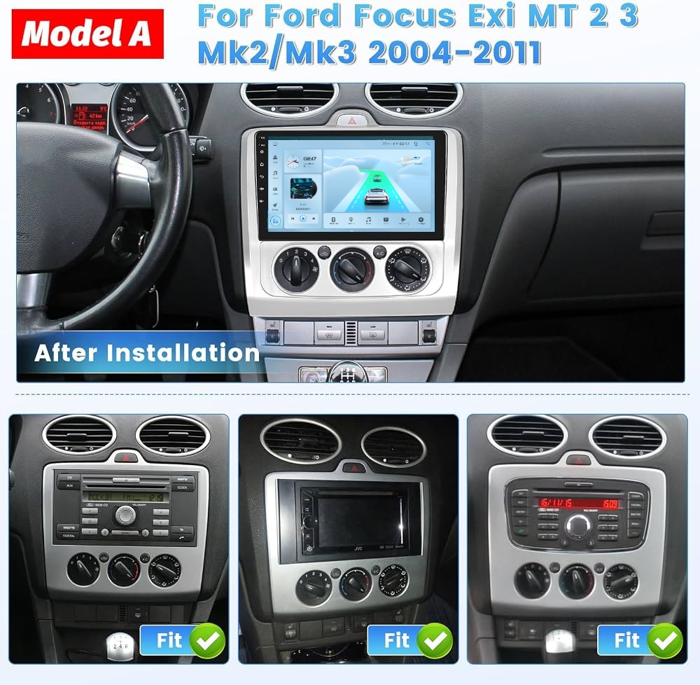 8 Core 64G Android Car Radio for Ford Focus 2 3 Mk2 Mk3 MT 2004 – 2011 Carplay