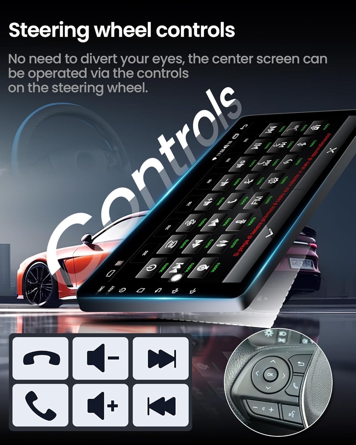 7″ 64G Android Auto Carplay for 2005-2019 Jeep Wrangler Dodge RAM Chrysler +more