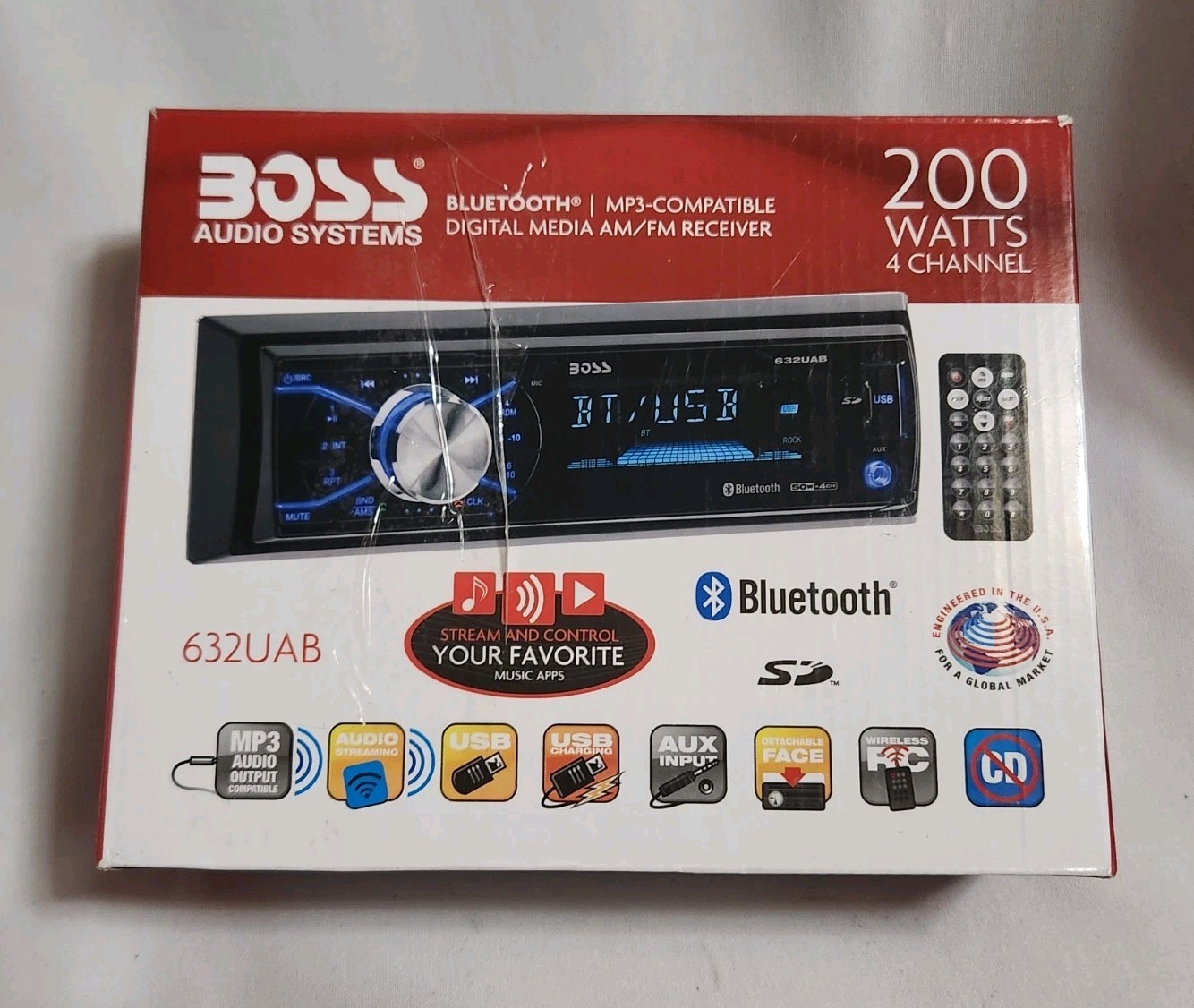 Boss Audio Systems 632UAB Bluetooth Car Stereo with USB, AM/FM Radio, and AUX-In