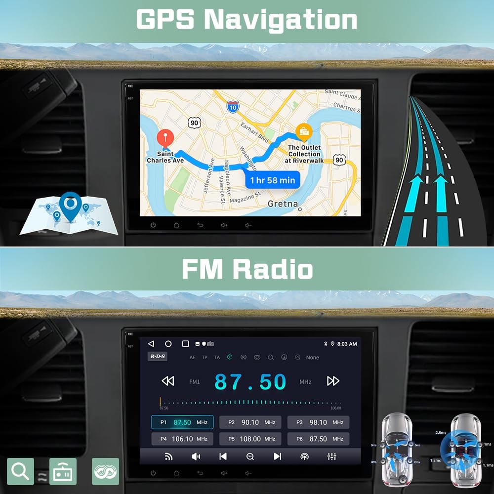 Junsun 4Core Car Radio Stereo for Chevy Silverado Tahoe GMC Sierra Yukon 2007…