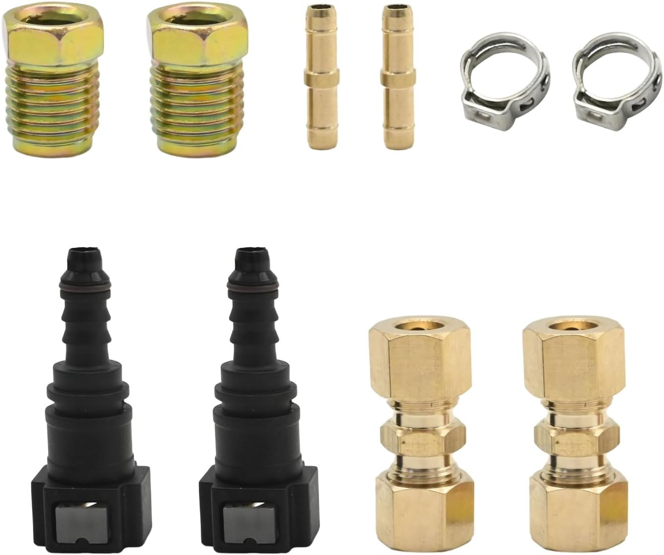 Upgrade 25 Feet Fuel Line Repair Kit, 5/16 Inch Nylon Fuel Line Tubing Fittings