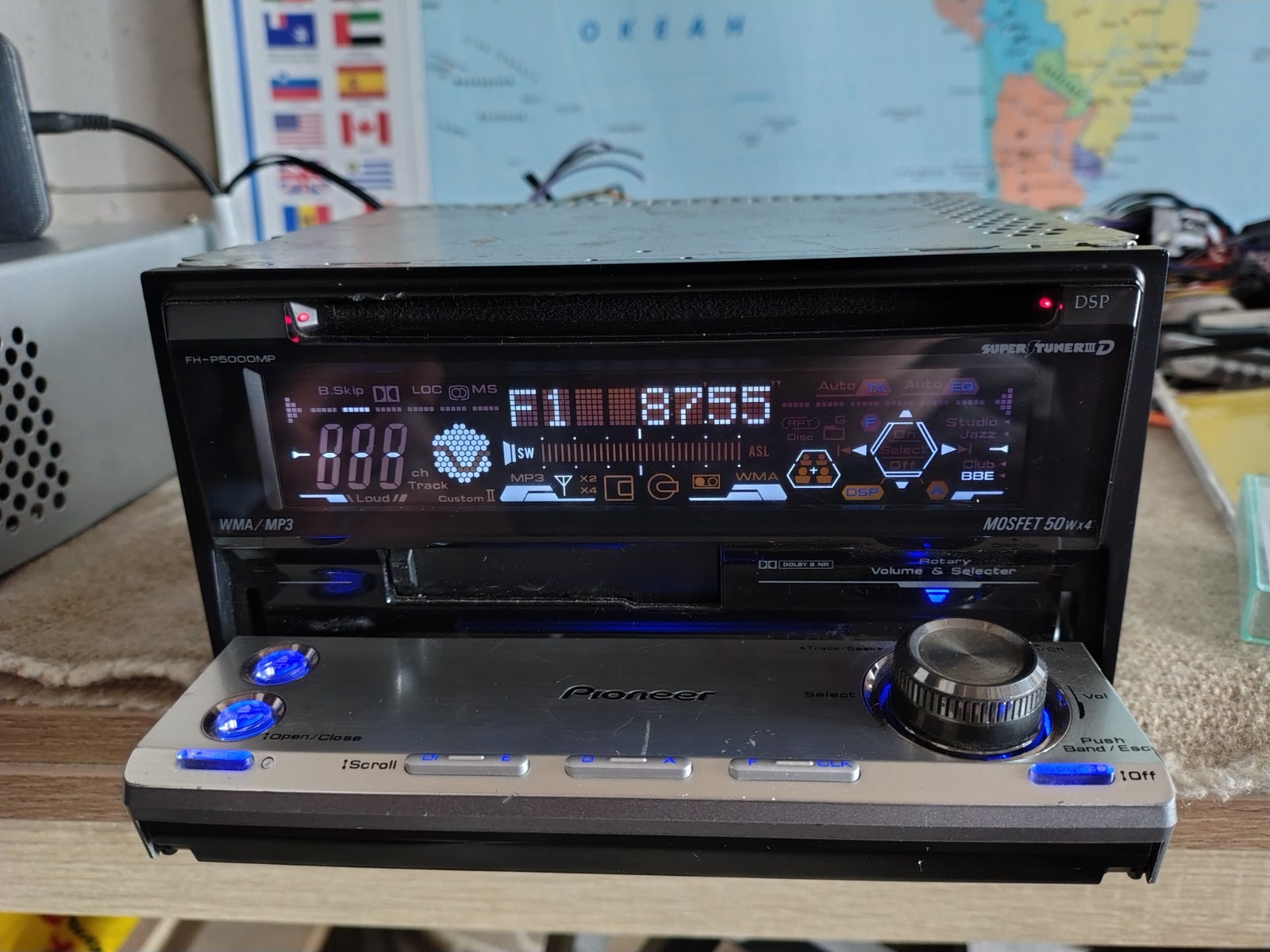 Pioneer FH-P5000MP Car Stereo CD/Cassete Player In Dash Receiver Fully Working