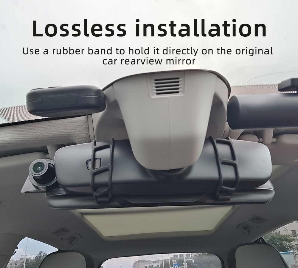 Apple CarPlay Car Rearview Mirror DVR Driving Recorder 9.36in AUX/BT/FM/TF Cam