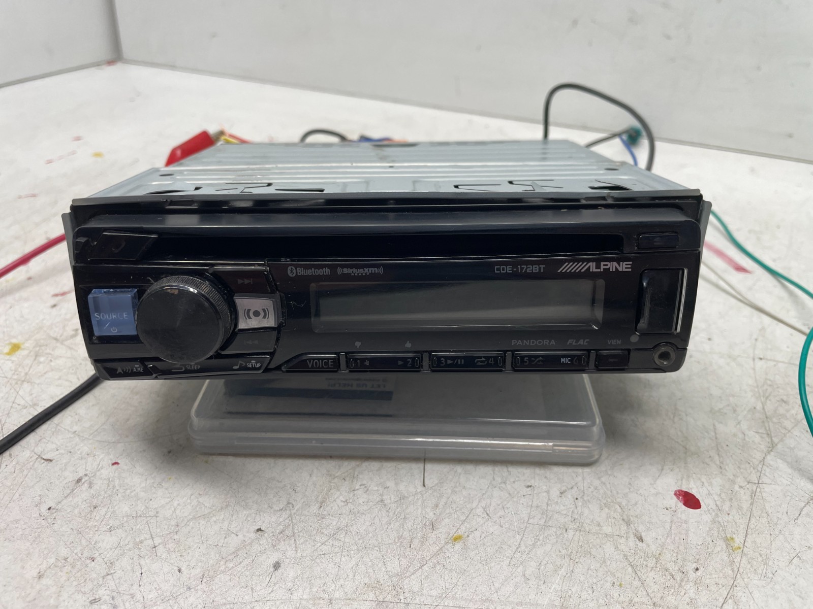 ALPINE CDE-172BT CAR STEREO CD FM RADIO 1-DIN RECEIVER SIRIUS XM USB TESTED