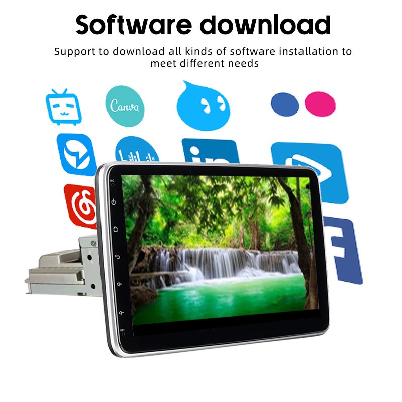 10.1-inch Navigator: Detachable 360° Rotating Head Single Spindle + USB ADAS DVR