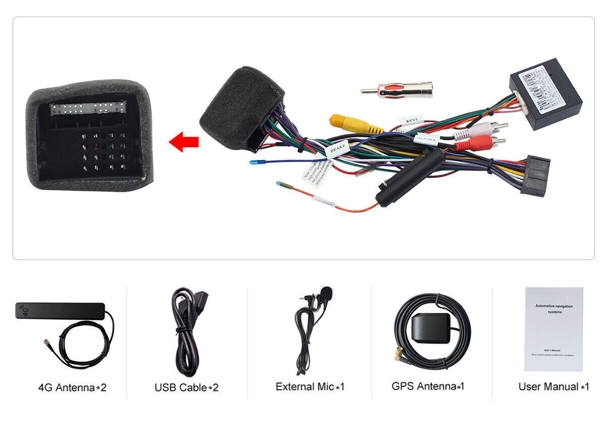 Android 12 10.1″ Android Car Radio GPS Plug & Play For Focus Mondeo S-Max Kuga