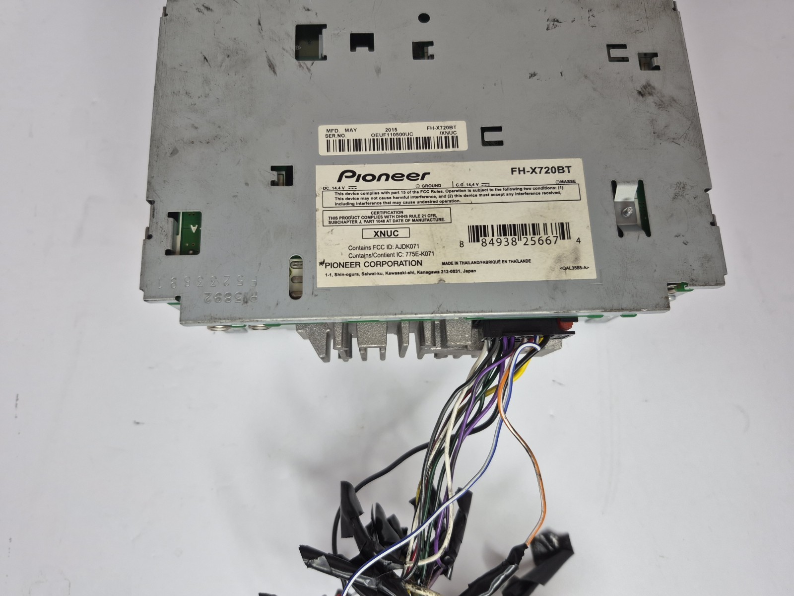 Pioneer AM/FM Radio w/ USB MP3 CD Head Unit Receiver FHX720BT – FOR PARTS