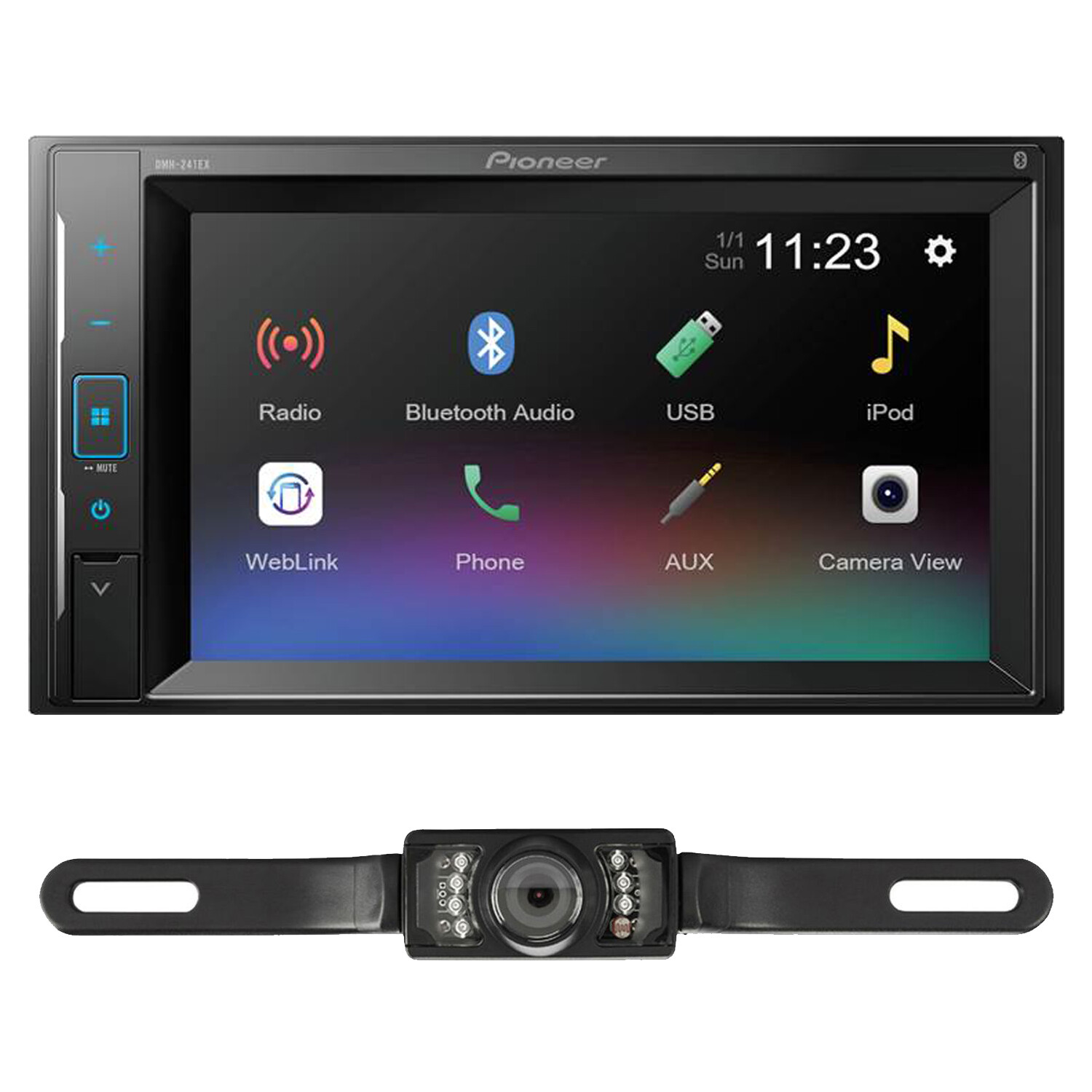 Pioneer DMH-241EX 6.2″ Digital Multimedia Receiver + License Plate Backup Camera