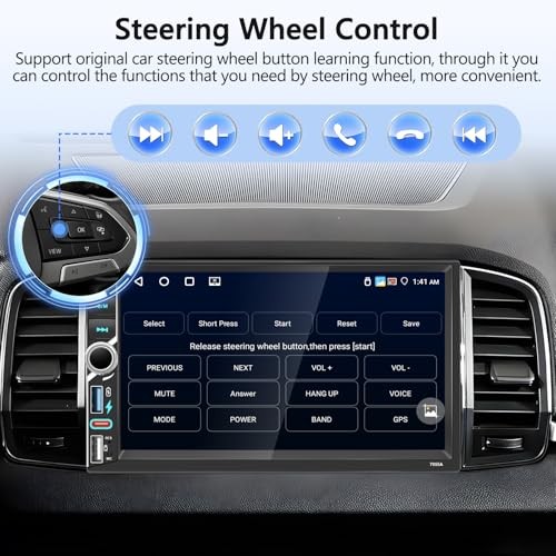 4+64G 7″ Android 13 Car Stereo Radio Bluetooth IPS 4+64G 7″ Car Stereo with SWC