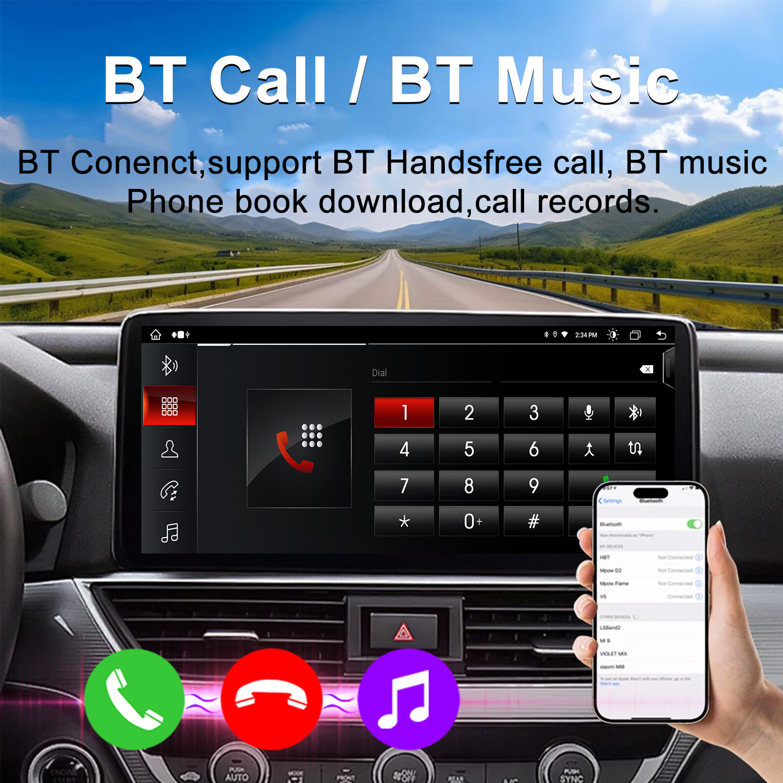 12.3” Car Radio Stereo Android GPS Carplay For BMW 5 Series E60 2004-2009 CCC