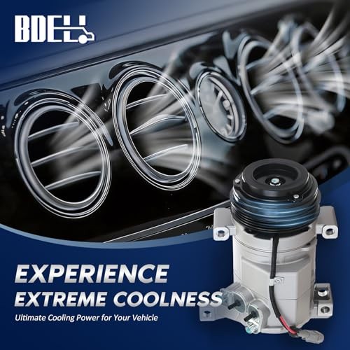 AC Compressor with Clutch for 2000-2013 Chevy Silverado Suburban Silver Gray