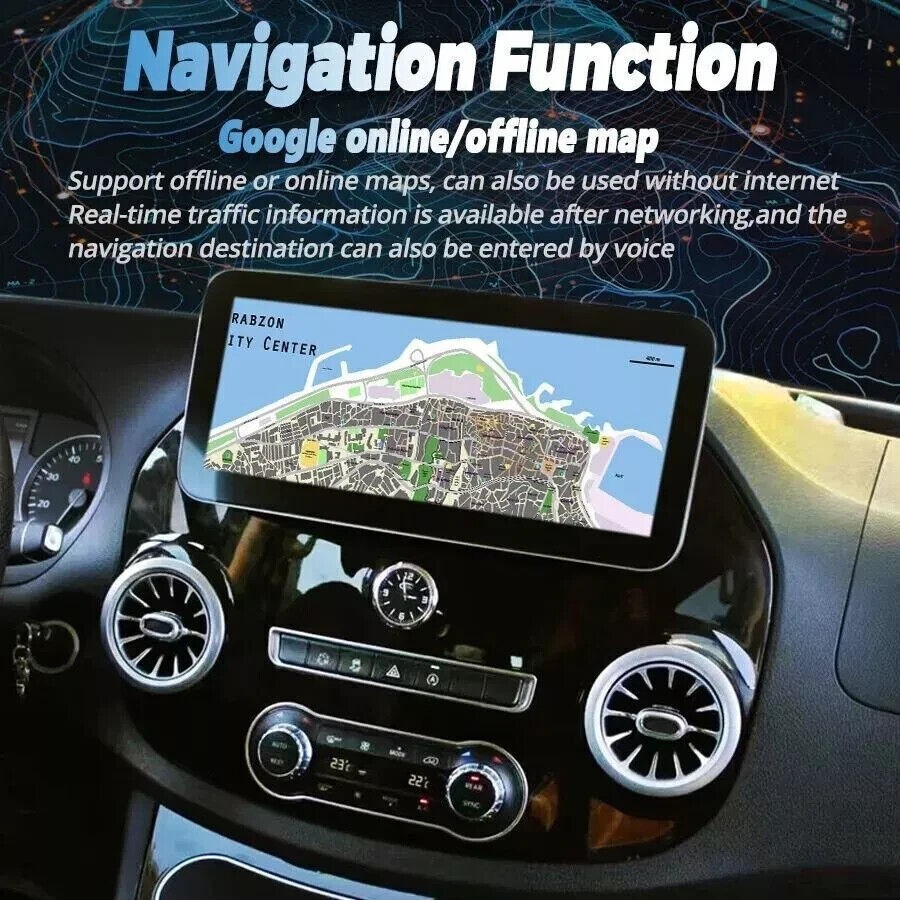 12.3″ Car Radio Stereo Android Navigation 2+32GB USED For Benz Vito Metris 14-22