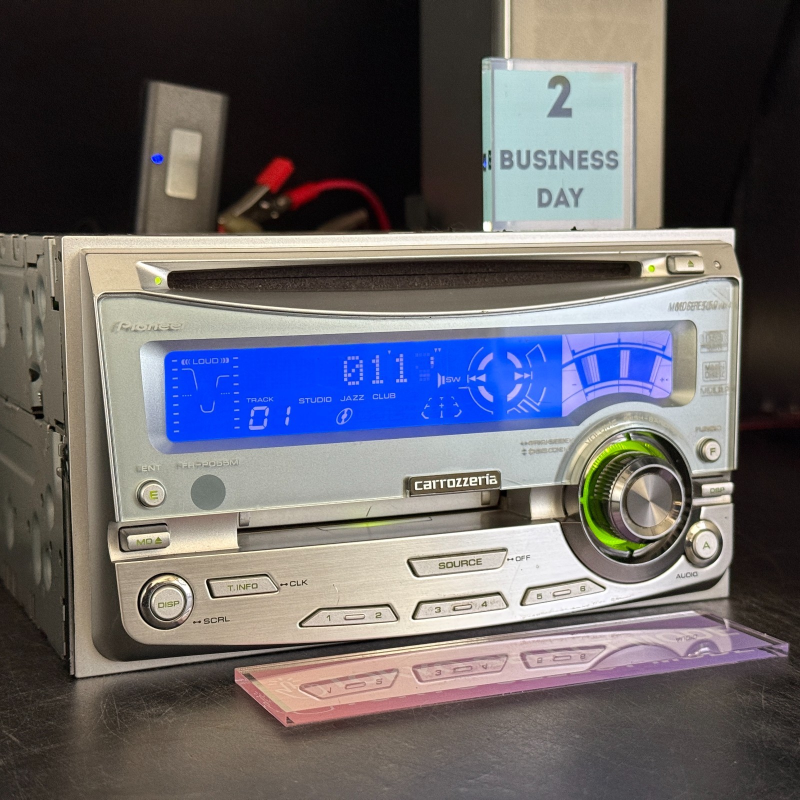 Pioneer Carrozzeria FH-P055MD Car Audio CD MD Bluetooth 2DIN Tested In Stock