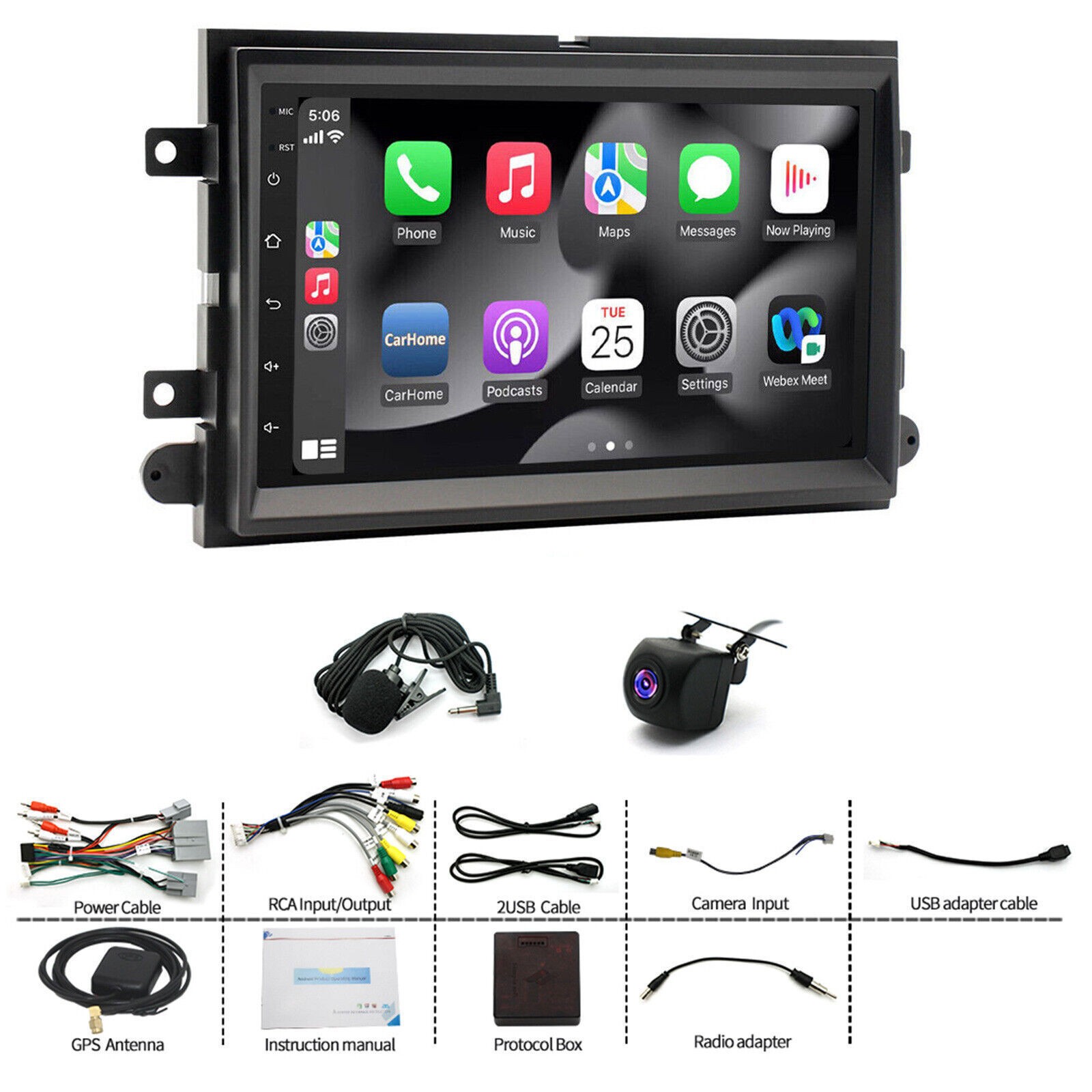 Android 14 For 2004-2007 2008 Ford F-150 F150 Car Carplay GPS NAVI Radio Stereo