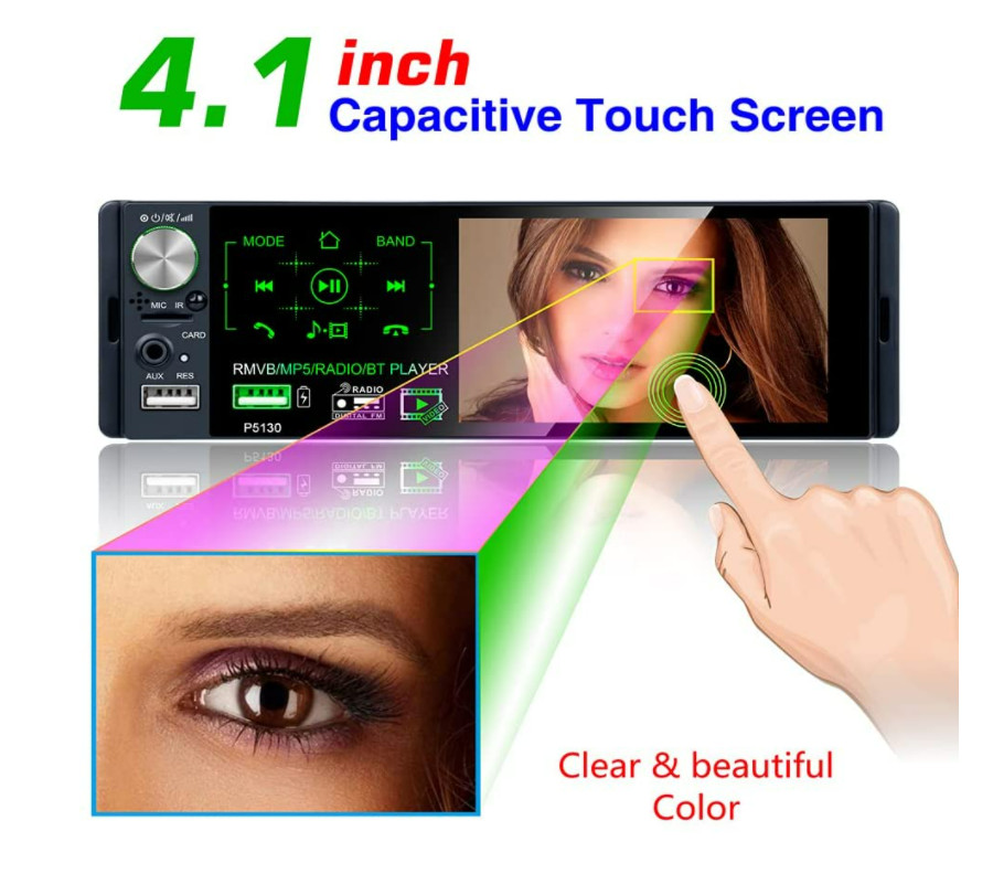 Estereo De Pantalla con Bluetooth Para Coche Carro Auto MP5 Player USB/SD/AUX/FM