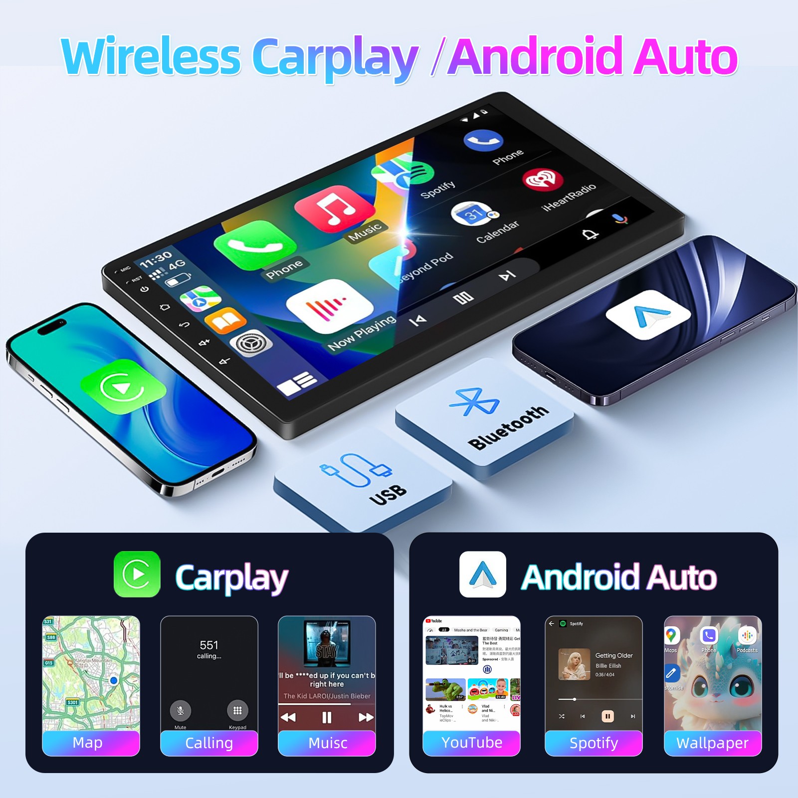 For Ford F150 2009-2014 Android 13 9″Apple Carplay Car Stereo Radio GPS NAVI 64G