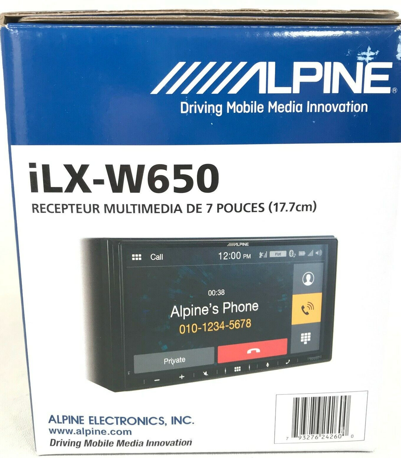 Alpine iLX-W650 Bluetooth Multimedia Android Auto Apple CarPlay Pandora USB 7″