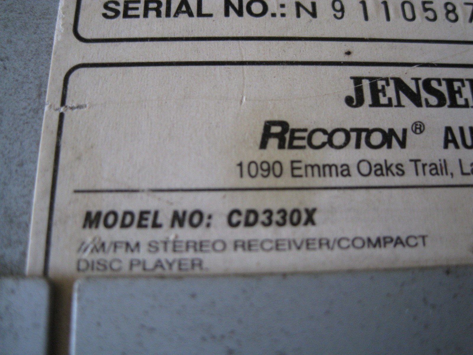 🇺🇸 😃 🎶 👍 🔥 jensen cd330x car am fm cd player