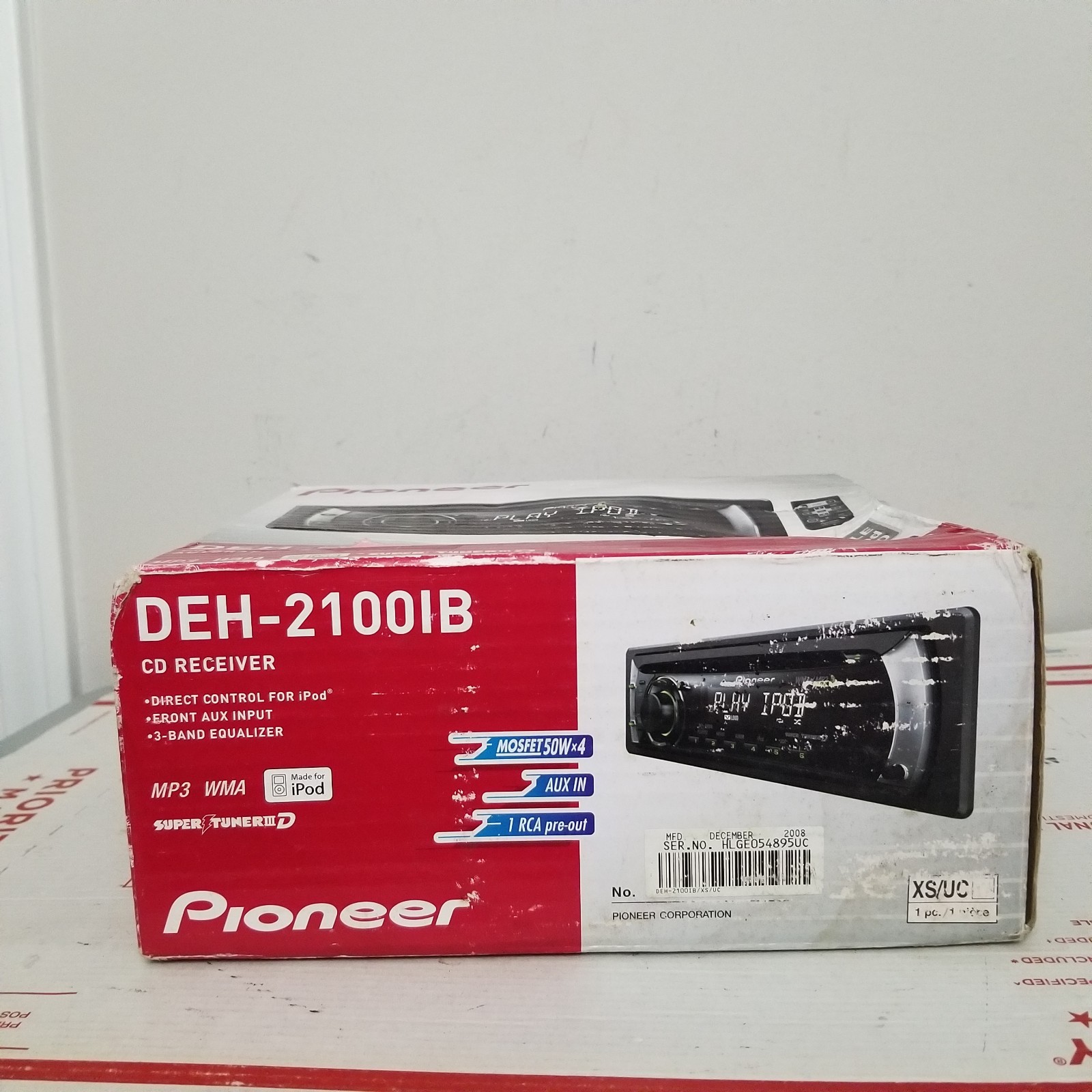 Pioneer DEH-2100IB Car CD Receiver with MP3/WMA Playback iPod Connectivity NEW