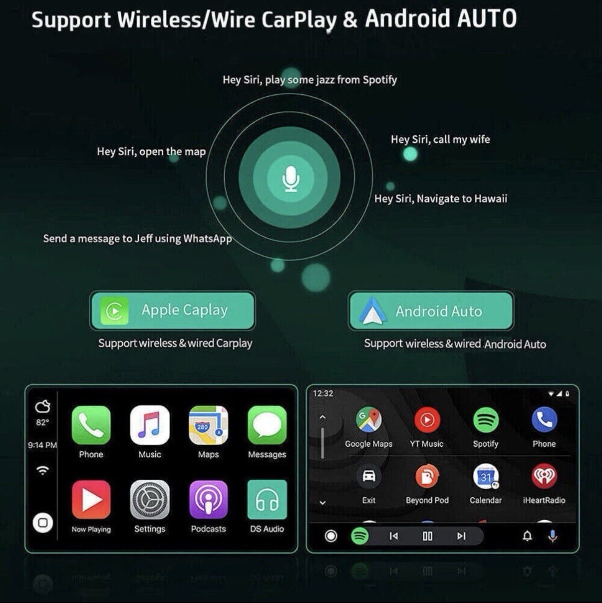 For Honda Civic 2001-2005 Android Car Stereo Apple Carplay Radio GPS FM 9″