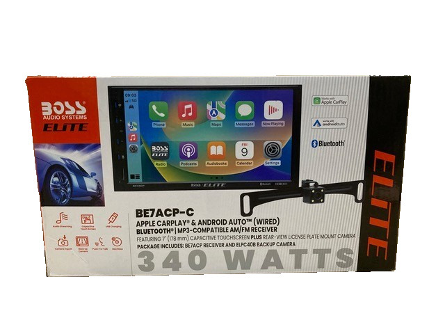 Boss Audio 7″ Touchscreen Car Stereo w/ Apple CarPlay & Android Auto, BE7ACP-C