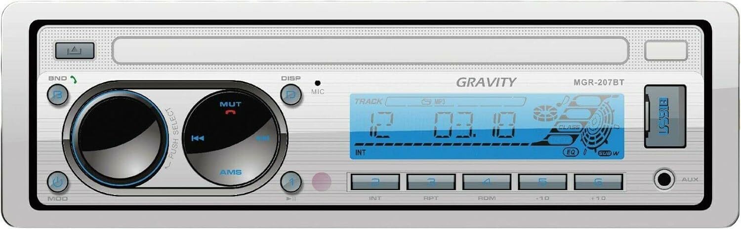 Gravity MGR-207BT 200W A2DP True Marine Stereo AM FM Radio Media Player…