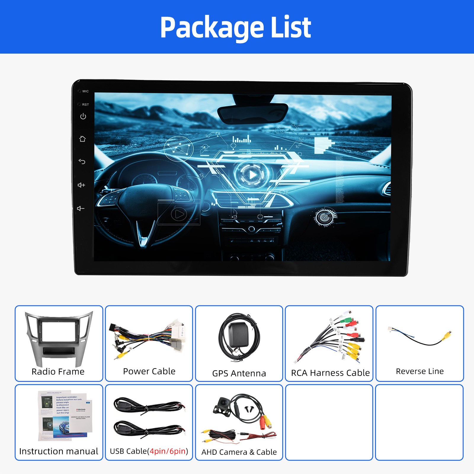 CarPlay For Subaru Legacy Outback 2009-2014 Car Stereo Radio Android 15 GPS 64GB