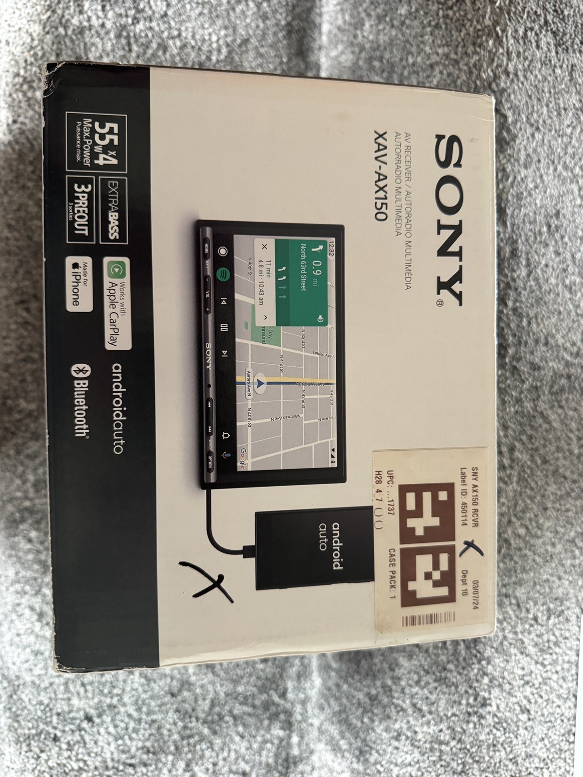 Sony XAV-AX150 Apple CarPlay Android Auto Bluetooth 6.95” Car Stereo