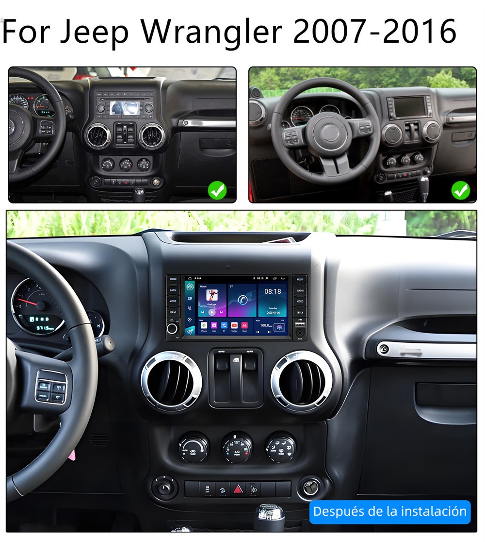 Car Stereo Radio GPS Player WIFI BT For Carplay FFit For Jeep Compass 2010-2016