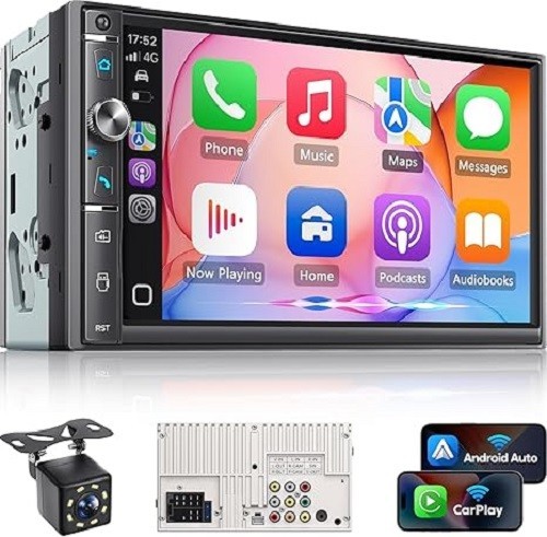 Power Acoustik UPDATED 1-DIN Stereo Apple CarPlay & Android Auto NEW