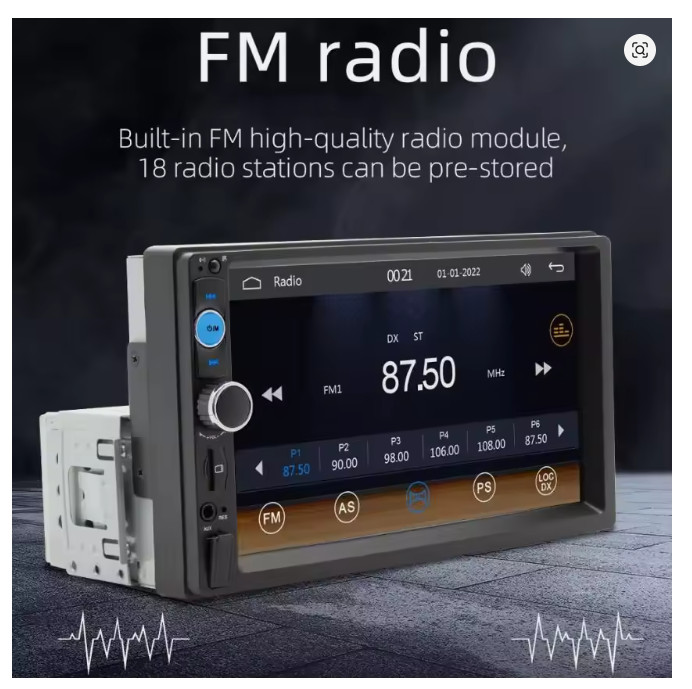 Touchscreen Car Stereo Radio W/ Handle Remote Control Camera For Apple/Android