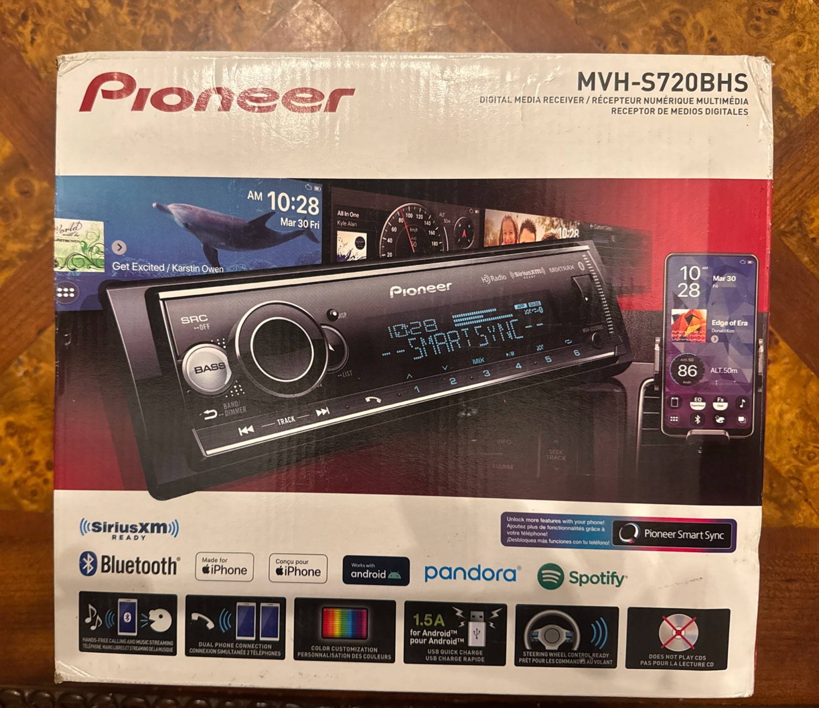 Pioneer – MVH-S720BHS – Single DIN Media Receiver Bluetooth Sat Ready