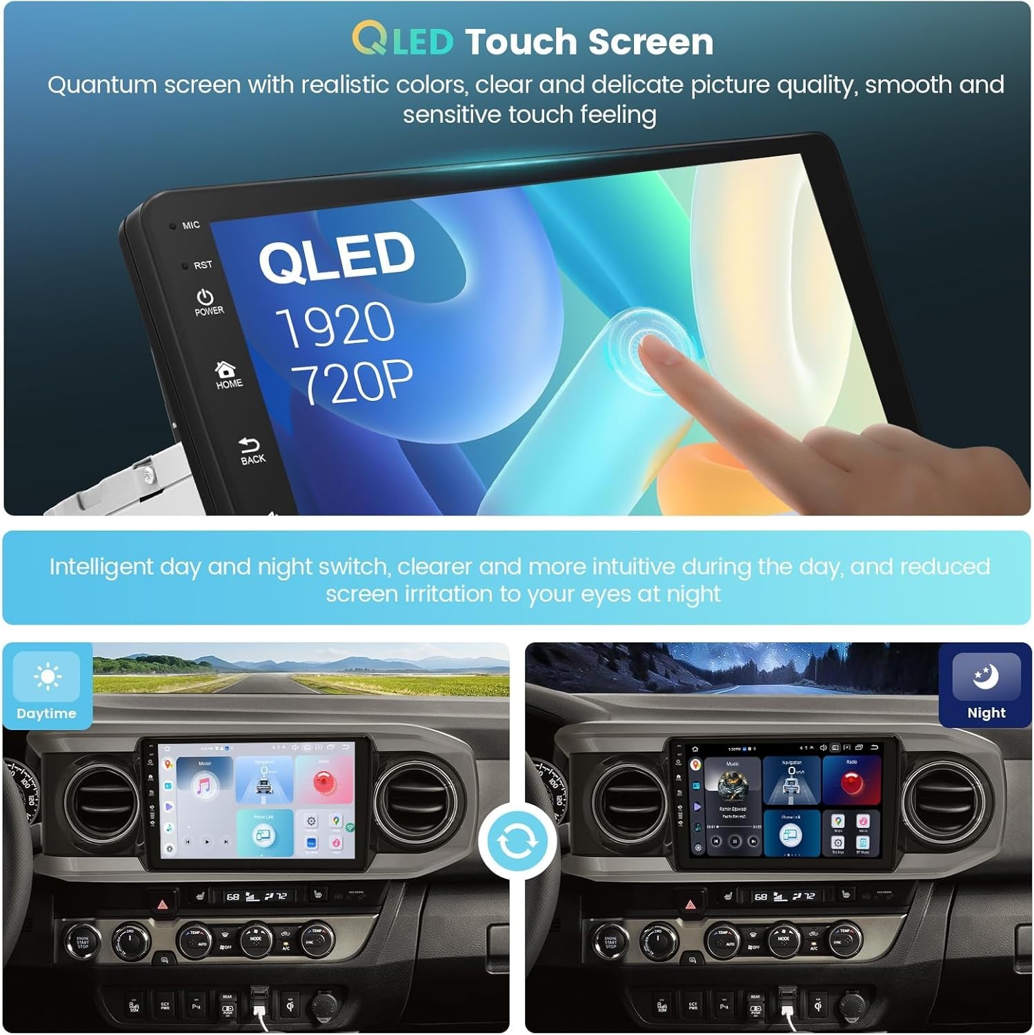 Roadanvi 10.2″ Car Stereo for Toyota Tacoma 2016-2022 Apple Carplay BT 5.0 WIFI