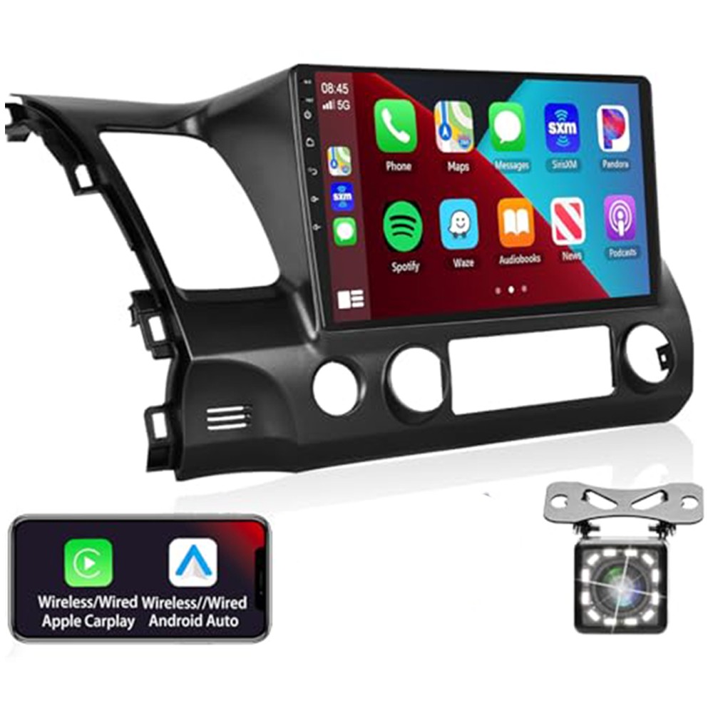 10.1” Wireless CarPlay Car Stereo Honda Civic 2006-2011 IPS Android 12