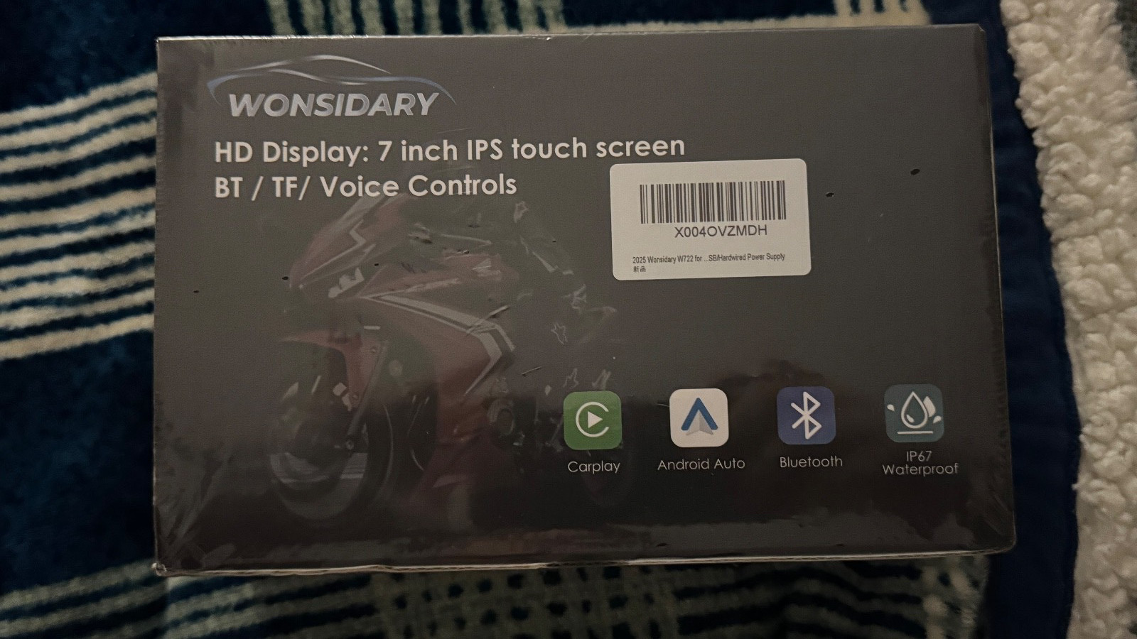 2025 Wonsidary W722 for Motorcycle CarPlay & Android Auto,7″ Waterproof Smart GP