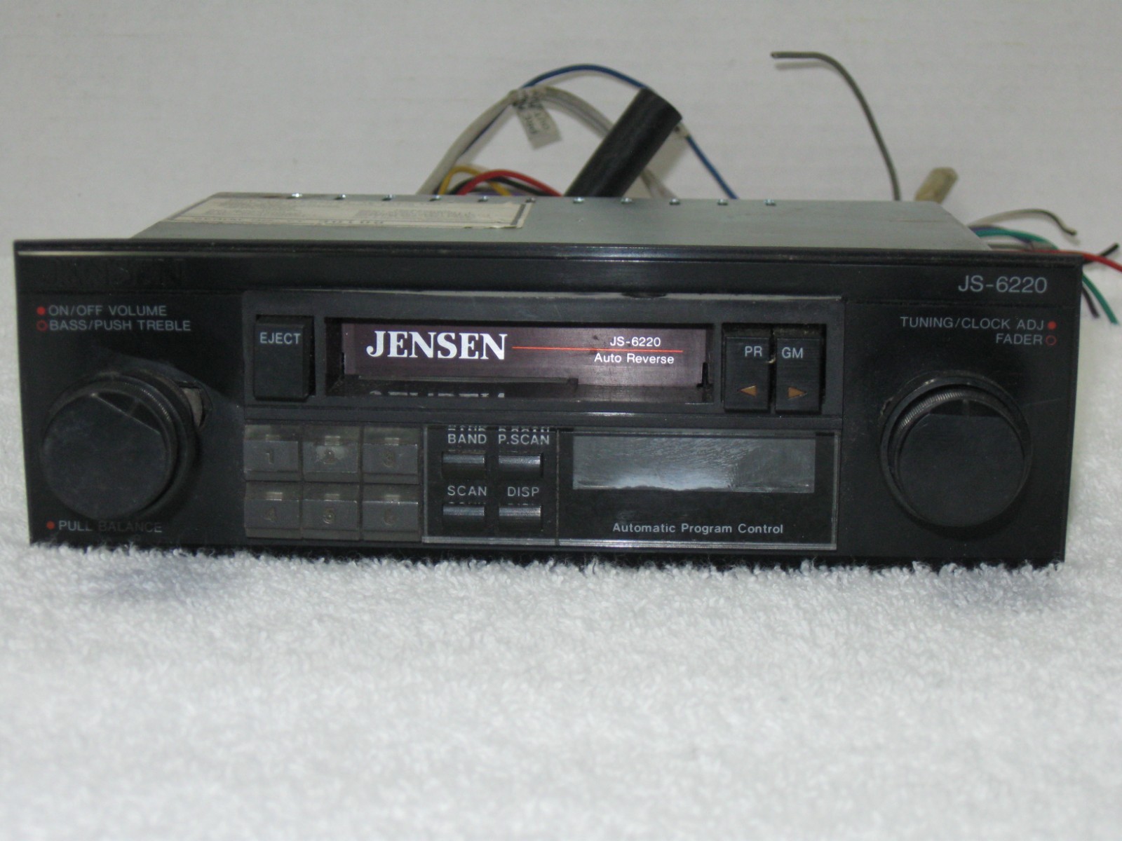 JENSEN ~ MODEL JS-6220 AM/FM CAR STEREO CASSETTE RECEIVER ~ UNTESTED ~ AS IS