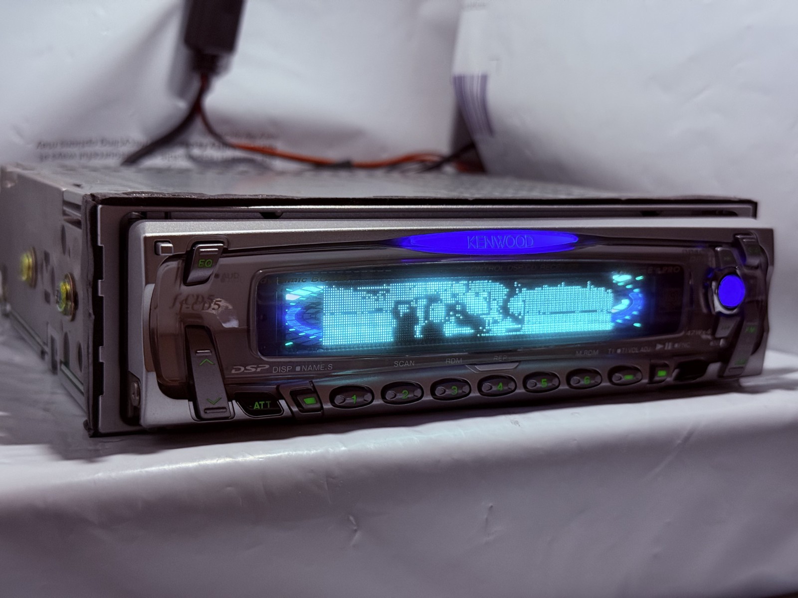 Kenwood f-CD5 JDM Car CD Player Receiver Japan w/ External Bluetooth Tested