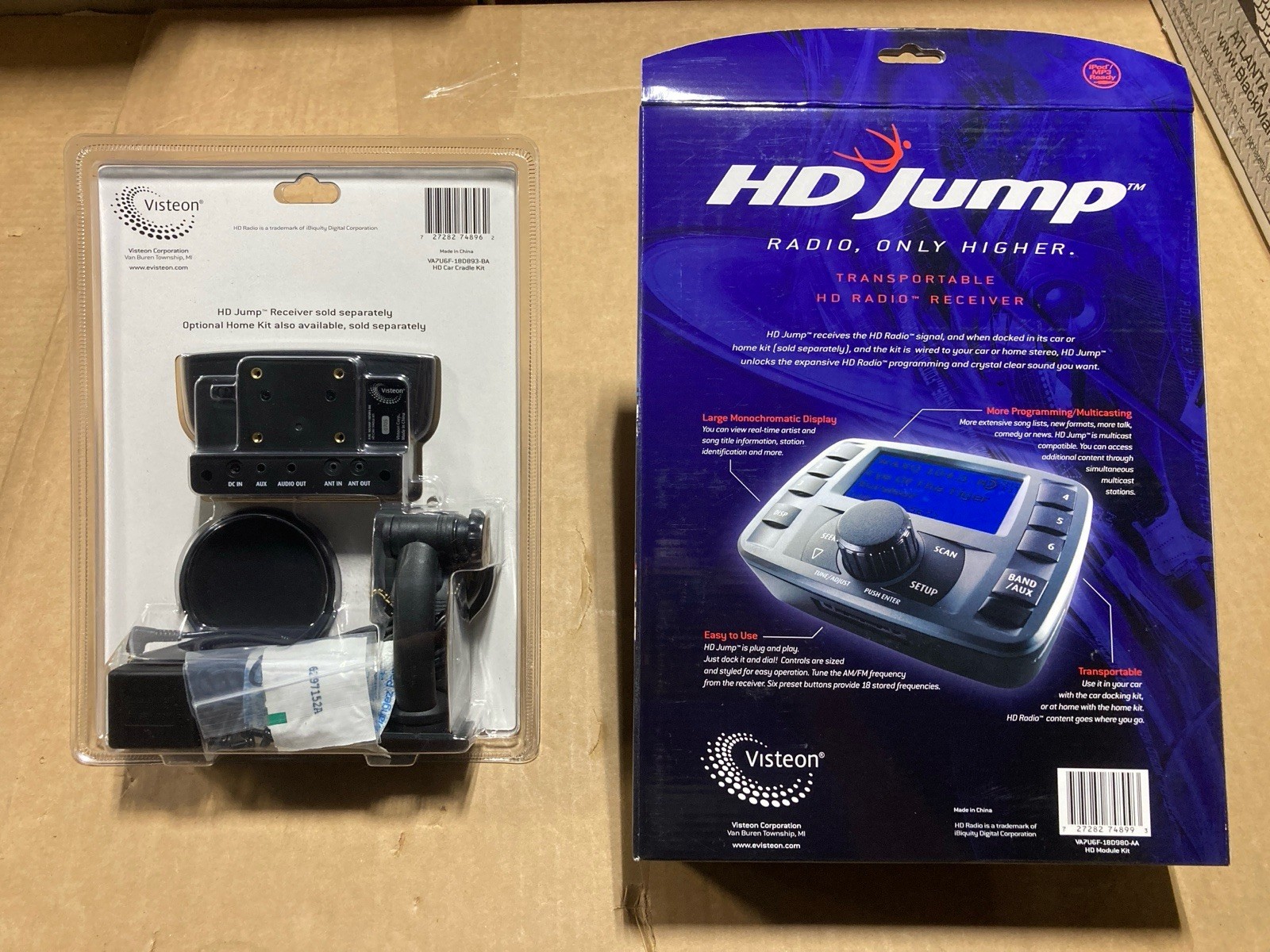 VISTEON HD RADIO HD JUMP RECIEVER AND CRADLE CAR KIT free Shipping