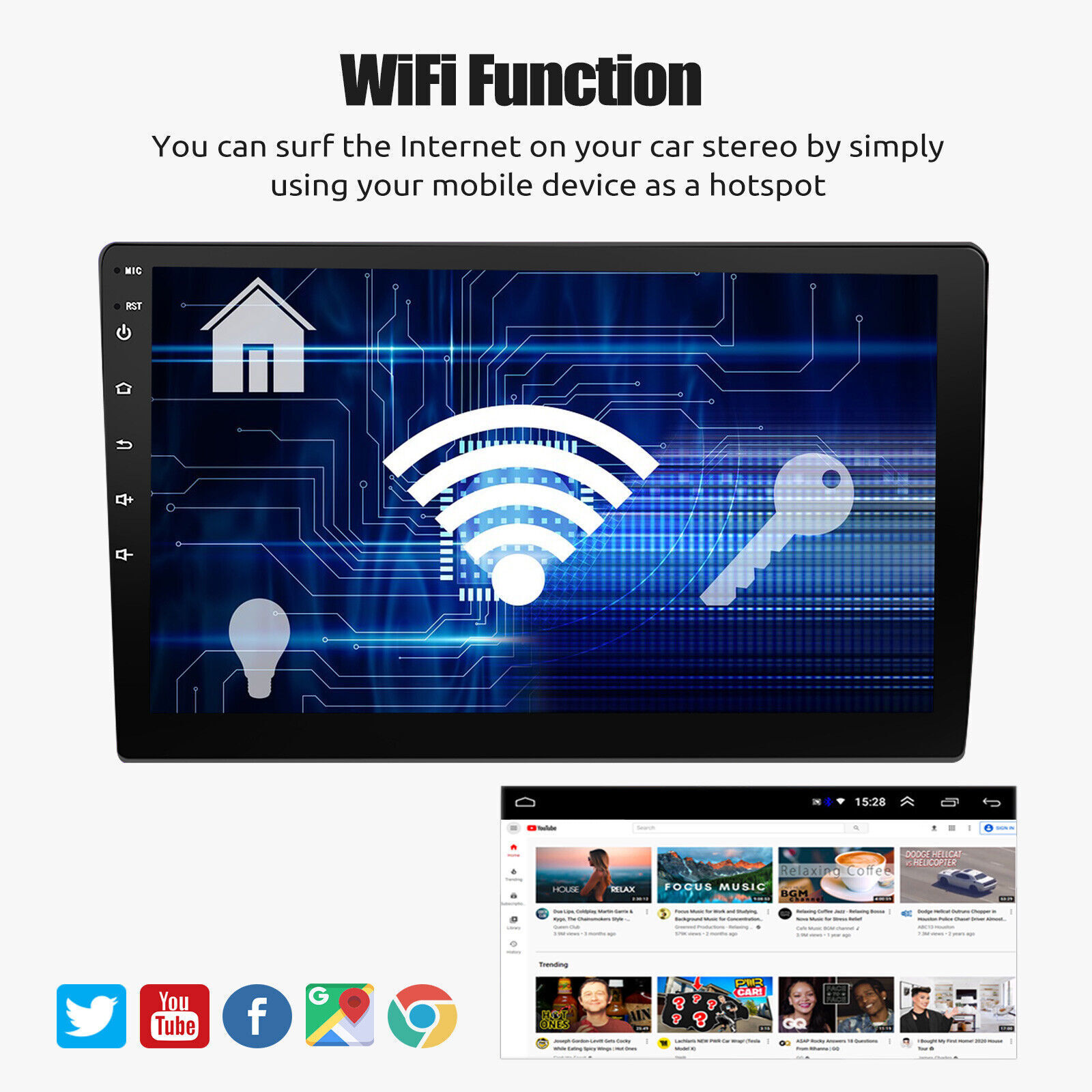 9″ inch Android 11 2+32GB 2 DIN Car Stereo GPS Navi MP5 Player WiFi BT FM Radio
