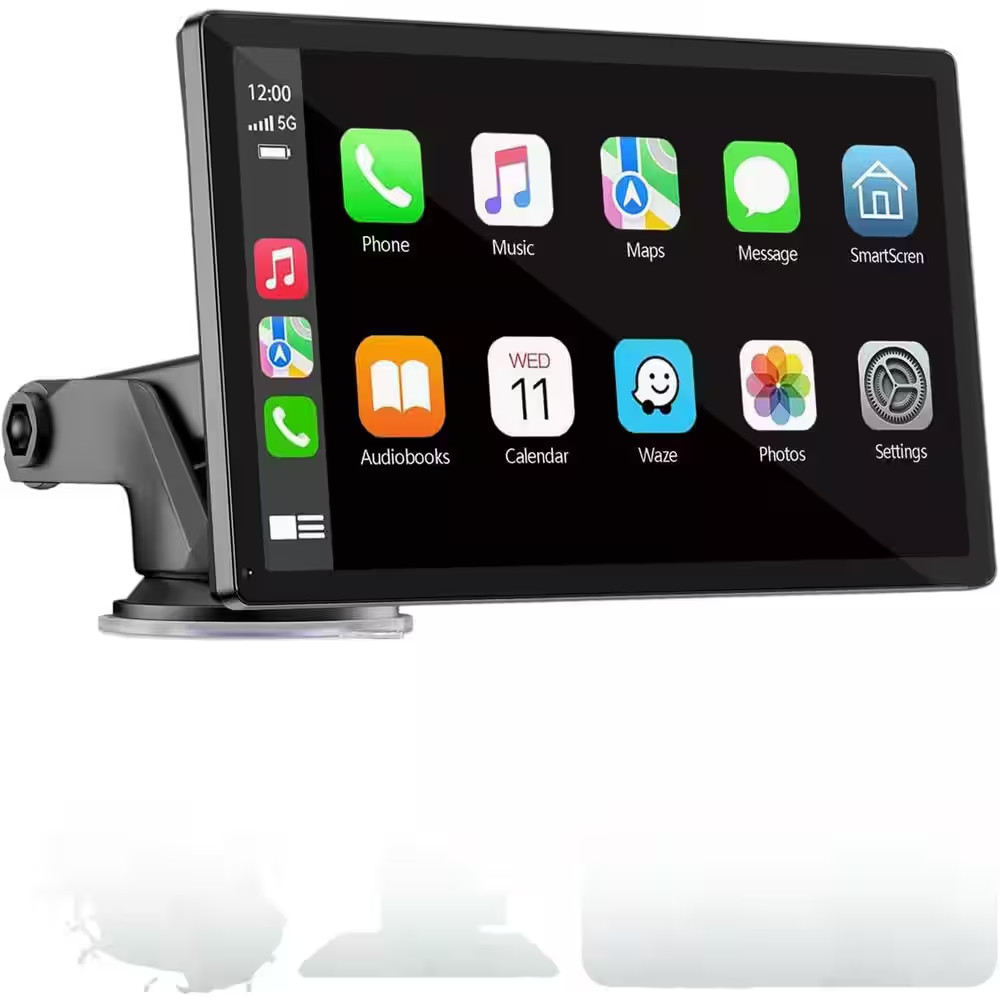 7 In. HD Portable Car Stereo Touchscreen with Apple Carplay and Android Auto Wir