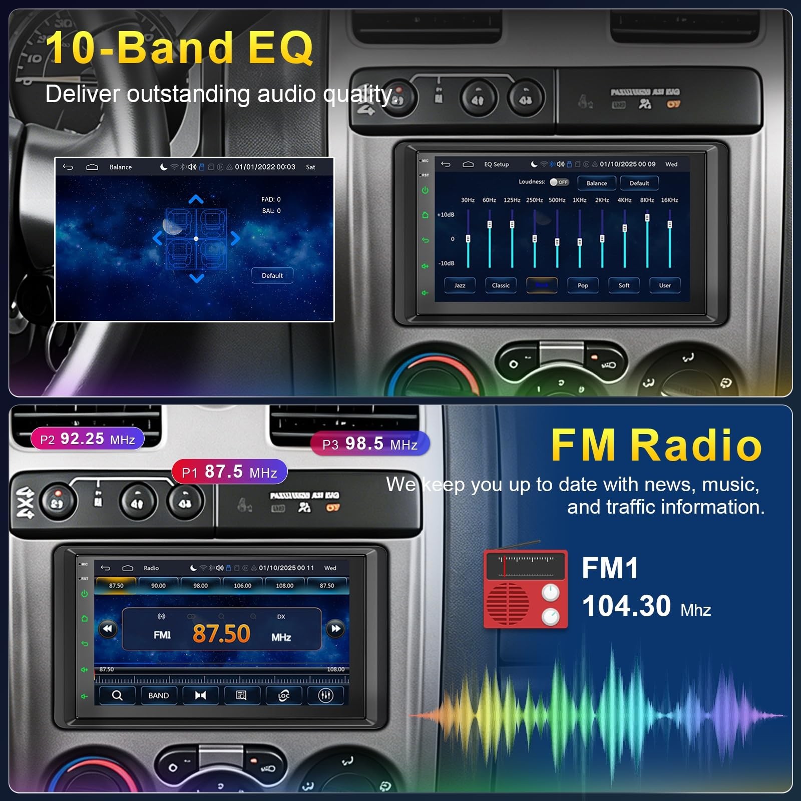 cogamichi 7″ Car Stereo for Chevy Silverado Tahoe 2003-2006