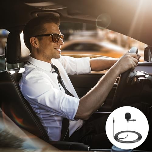 Inefala Car Microphone 3.5mm, Car Radio Mic Replacement for Car Stereo Bluetooth