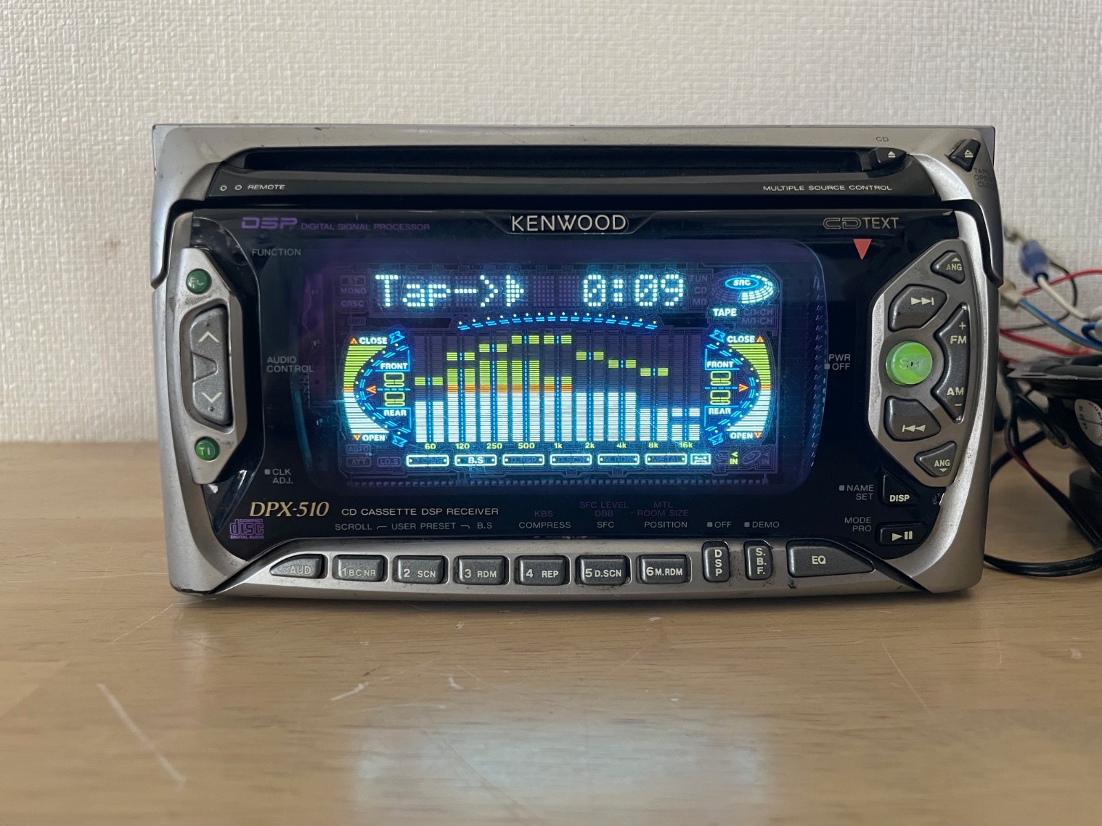 Kenwood DPX-510 2DIN Car Audio CD Cassette Tuner Bluetooth Player Tested Working