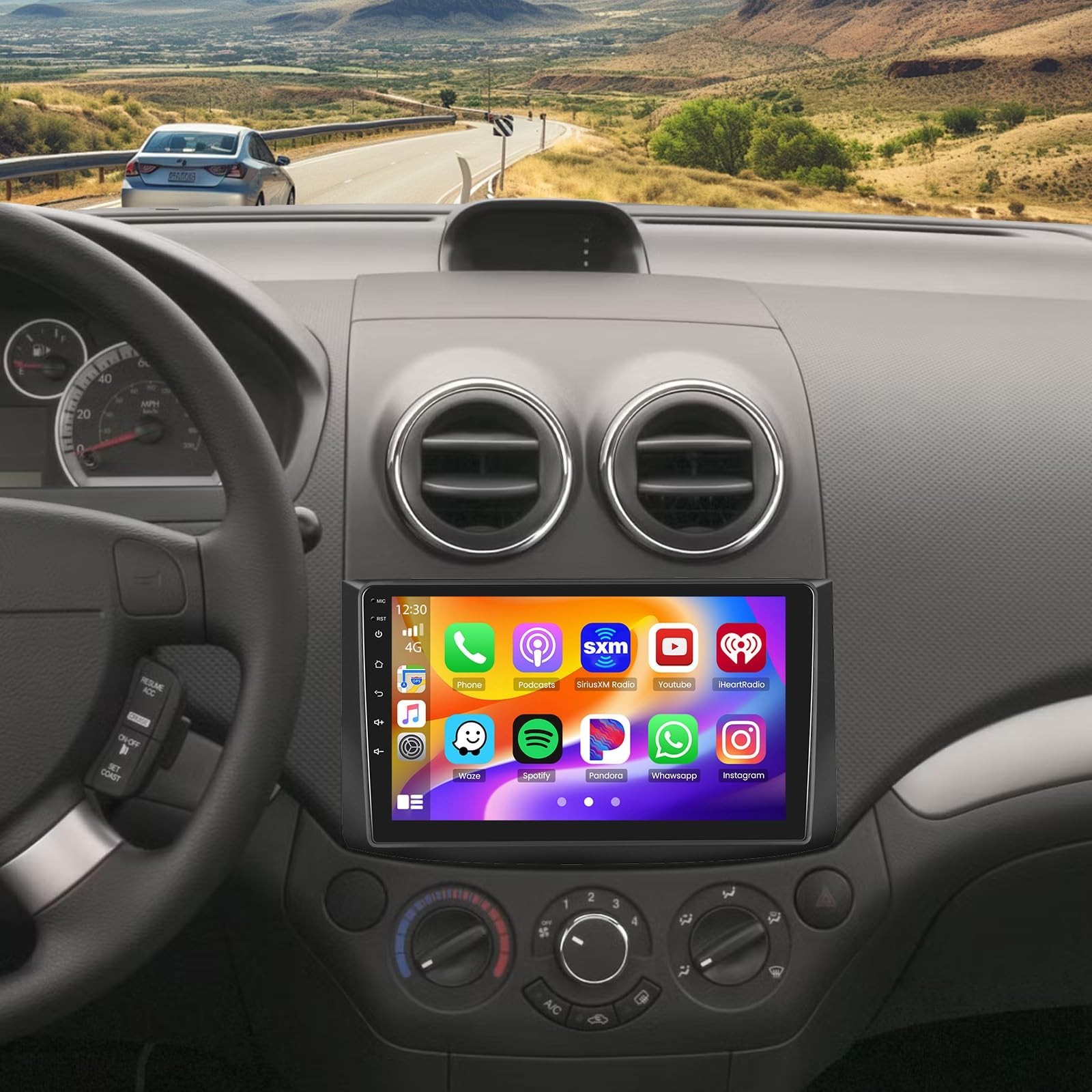 Car Radio Stereo for Chevrolet Aveo 2006-2012 Built in Carplay/Android Auto, …